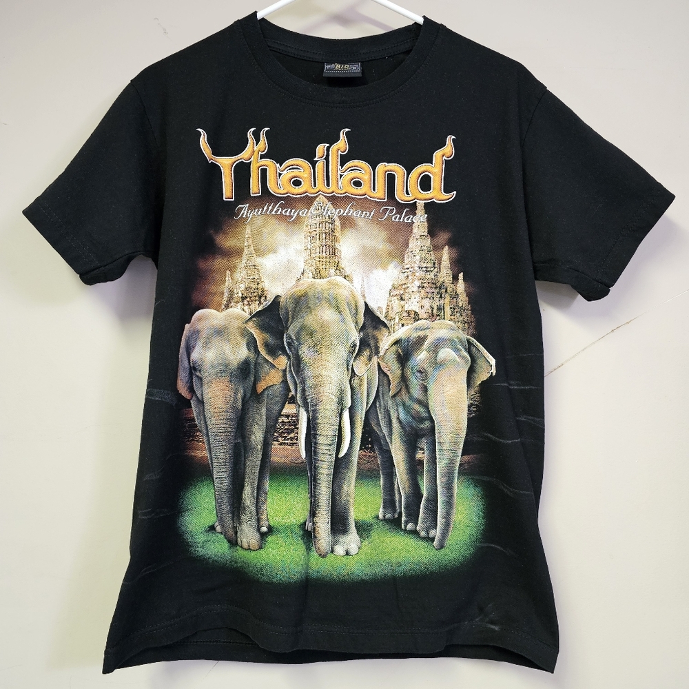 Mr. Big Outfitters Elephant Graphic Medium Black T-Shirt From Thailand